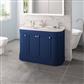 Hardwick 120CM 4 Door Basin Vanity Unit - Matt Blue