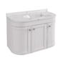 Hardwick 90CM 3 Door Basin Vanity Unit - Matt White