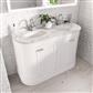 Hardwick 120CM 4 Door Double Bowl Basin Vanity Unit - White