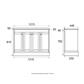 Hardwick 120CM 4 Door Double Bowl Basin Vanity Unit - Matt Anthracite