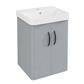 Cavone II 40CM 2 Door Wall Hung Basin Vanity Unit - Grey