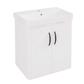 Cavone II 50CM 2 Door Wall Hung Basin Vanity Unit - White