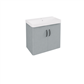 Cavone II 60CM 2 Door Wall Hung Basin Vanity Unit - Grey