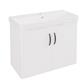 Cavone II 70CM 2 Door Wall Hung Basin Vanity Unit - White