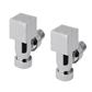 Square Angled Radiator Valves Chrome