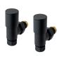 Angled radiator valve (pair) Matt Black