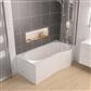 Shannon 1700 x 850 x 400mm Right Hand (RH) P-Shaped 4mm Shower Bath - White