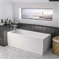 Portland Single Ended (SE) 1800 x 800 x 440mm 5mm Bath - Matt White