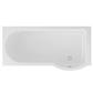 Portland 1600 x 850 x 440mm Right Hand (RH) P-Shaped Beauforte Shower Bath - White