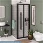 Vantage 2000 6mm Easy Clean 2000mm x 900mm Bi-Fold Shower Door - Matt Black