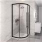 Vantage 2000 Easy Clean 1000x1000mm Single Door Quadrant Shower Enclosure - Matt Black