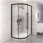 Vantage 2000 6mm Easy Clean 900x760mm Offset Quadrant Shower Enclosure - Matt Black