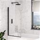 6mm 1400 x 800mm Radius Bath Screen - Matt Black