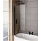 Bray 6mm 1400 x 730mm Left Hand Bath Screen - Black