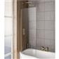 Bray 6mm 1400 x 730mm Left Hand Bath Screen - Brushed Brass 