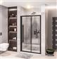 Vantage 2000 Easy Clean 2000x1300mm Slider Shower Door - Matt Black