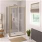 Vantage 2000 Easy Clean 2000x1300mm Slider Shower Door -  Brushed Brass 