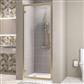 Corniche 2000 8mm Framed 2000mm x 700mm Hinged Shower Door - Brushed Brass