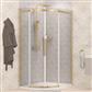 Corniche 2000 1200x800mm Left Hand Offset Quadrant Shower Enclosure - Brushed Brass