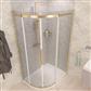 Corniche 2000 1200x900mm Left Hand Offset Quadrant Shower Enclosure - Brushed Brass