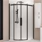 Corniche 2000 1000x900mm Left Hand Offset Quadrant Shower Enclosure - Matt Black