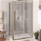 Vantage 2000 Easy Clean 2000mm x 1000mm Slider Shower Door - Brushed Brass