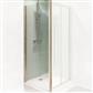 Vantage 2000 6mm Easy Clean 2000mm x 800mm Side Panel with Towel Rail - Brushed Brass