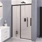 Corniche 2000 8mm Semi-Frameless 2000mm x 1100mm Slider Shower Door - Matt Black