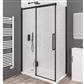 Corniche 2000 8mm Semi-Frameless 2000mm x 1100mm Slider Shower Door - Matt Black