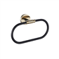 Catania Towel Ring Matt Black/Brushed Brass