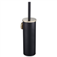 Catania Toilet Brush and Holder Matt Black/Brushed Brass