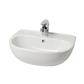 45cm x 35cm 1 Tap Hole Cloakroom Basin with Overflow - White