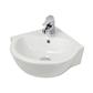 Cloakroom Basin 45cm x 45cm 1 Tap Hole Corner Basin - White