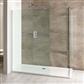 Volente 6mm Easy Clean 1850mm x 300mm Walk-In End Shower Panel with Support Bar - Chrome