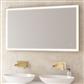 Castelli 800x600mm LED Framed Bathroom Mirror - Brushed Brass