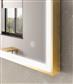 Castelli 800x600mm LED Framed Bathroom Mirror - Brushed Brass