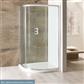 Volente 6mm Easy Clean 1000x760mm Single Door Offset Quadrant Shower Enclosure - Chrome