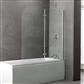 Volente 6mm 1550 x 1465mm Bath Screen with 2 Hinged Panels - Chrome