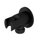 Round Wall Elbow & Shower Handset Holder - Matt Black 