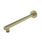 400mm Modern Wall Mounted Round Fixed Over Head Shower Arm - Brushed Brass