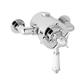 Exposed Traditional Thermostatic Crosshead Shower Valve - White & Chrome