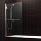 Corniche 8mm  1400 x 800mm Thin Edged Bath Screen with Towel Rail - Chrome Profiles