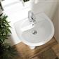 Loire 53cm x 45cm 1 Tap Hole Ceramic Basin with Overflow - White