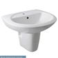 Loire 45cm x 35cm 1 Tap Hole Ceramic Basin with Overflow - White