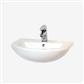 Loire 50cm x 41cm 1 Tap Hole Ceramic Semi Recessed Basin - White