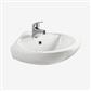 Loire 400 56cm x 41cm 1 Tap Hole Ceramic Corner Basin - White