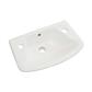 Loire 35cm x 25cm 2 Tap Hole Ceramic Cloakroom Basin with Overflow - White