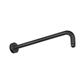 400mm Wall Mounted Round Offset Shower Arm - Matt Smooth Black