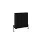 Rivassa 4 Column Radiator 600 x 605mm Matt Black