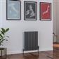 Peretti 600 x 470 Aluminium Radiator Matt Anthracite